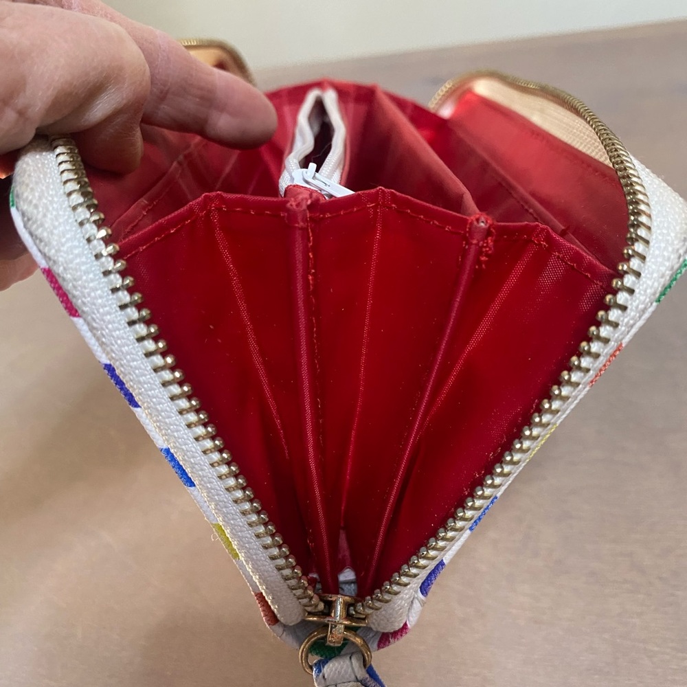 Rainbow Colored Chevron Pattern Zipper Wallet/Wri… - image 7